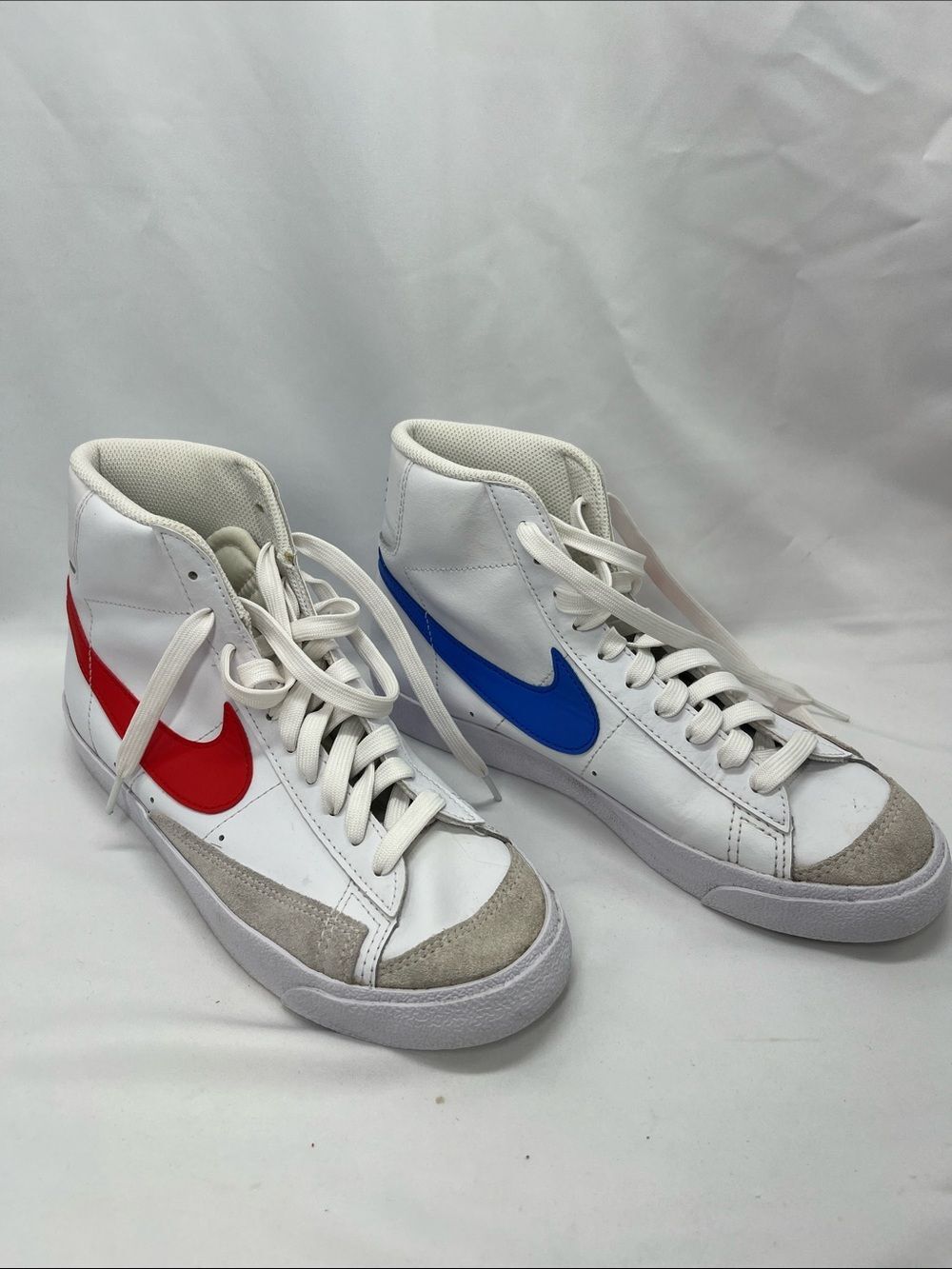 Nike Blazer Mid '77 Retro Red White Blue Colorway Leather Sneakers